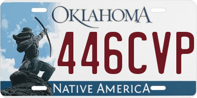 OK license plate 446CVP