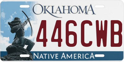 OK license plate 446CWB