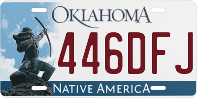 OK license plate 446DFJ