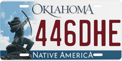 OK license plate 446DHE