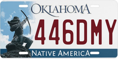 OK license plate 446DMY