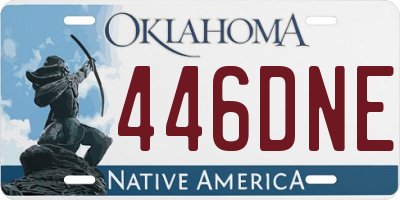 OK license plate 446DNE