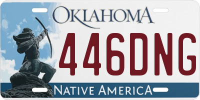 OK license plate 446DNG