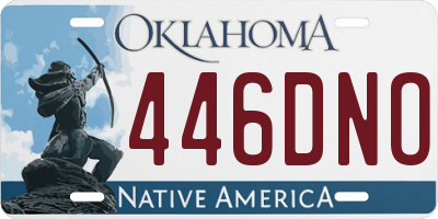 OK license plate 446DNO