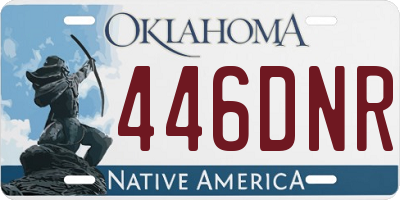 OK license plate 446DNR