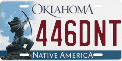 OK license plate 446DNT