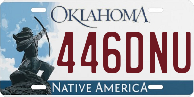 OK license plate 446DNU