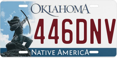 OK license plate 446DNV