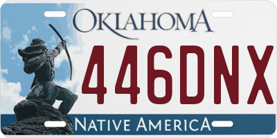 OK license plate 446DNX