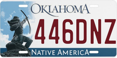 OK license plate 446DNZ
