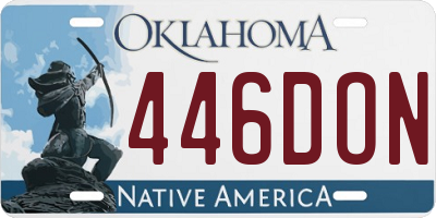 OK license plate 446DON