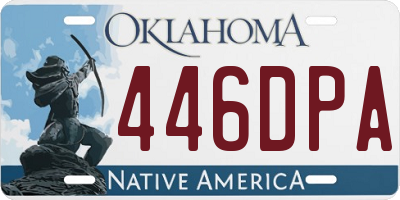 OK license plate 446DPA