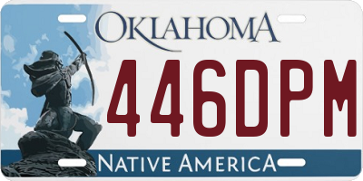 OK license plate 446DPM