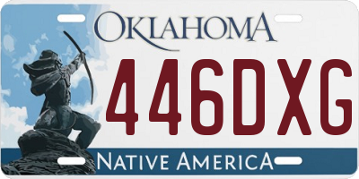 OK license plate 446DXG