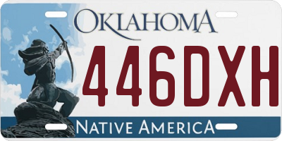 OK license plate 446DXH