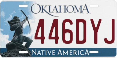 OK license plate 446DYJ