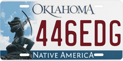 OK license plate 446EDG