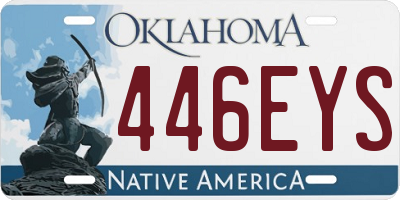 OK license plate 446EYS