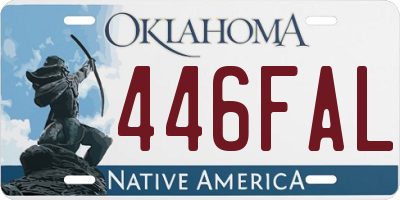 OK license plate 446FAL