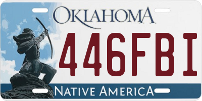 OK license plate 446FBI