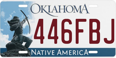 OK license plate 446FBJ