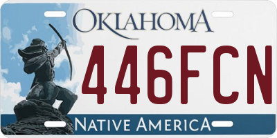 OK license plate 446FCN