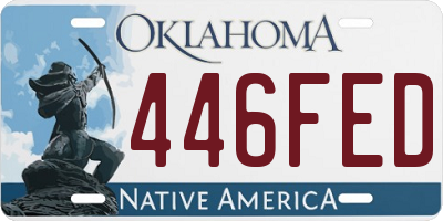 OK license plate 446FED