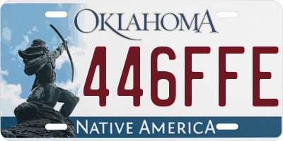 OK license plate 446FFE
