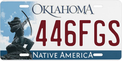 OK license plate 446FGS