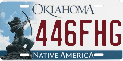 OK license plate 446FHG