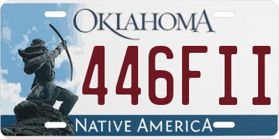 OK license plate 446FII