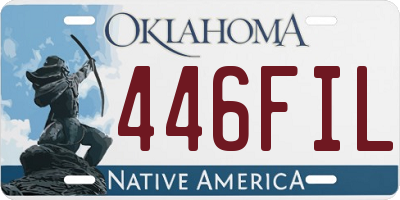 OK license plate 446FIL