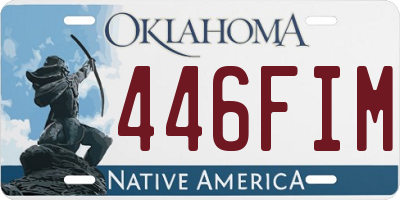 OK license plate 446FIM