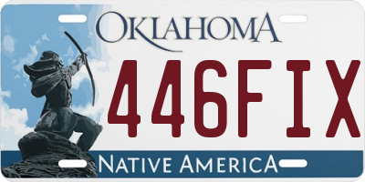 OK license plate 446FIX