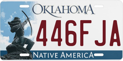 OK license plate 446FJA