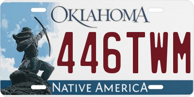 OK license plate 446TWM