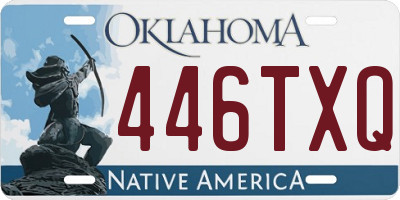 OK license plate 446TXQ