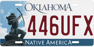 OK license plate 446UFX