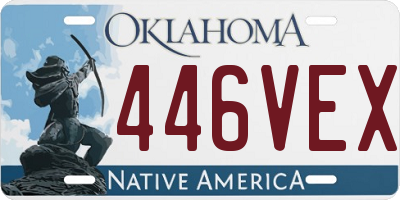 OK license plate 446VEX