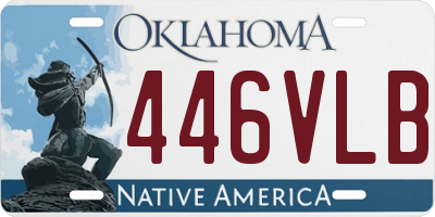 OK license plate 446VLB