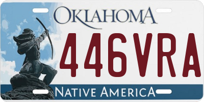 OK license plate 446VRA
