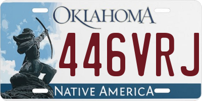 OK license plate 446VRJ