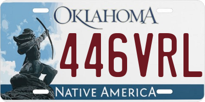 OK license plate 446VRL