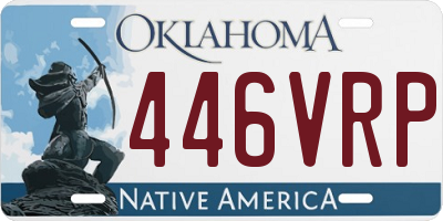 OK license plate 446VRP