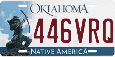 OK license plate 446VRQ