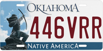 OK license plate 446VRR