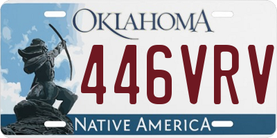 OK license plate 446VRV
