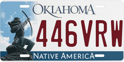 OK license plate 446VRW