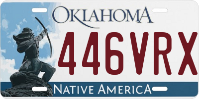 OK license plate 446VRX