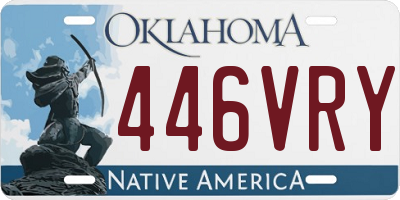 OK license plate 446VRY